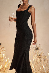 Black Floral Maxi Dress