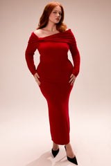 Holly Red Cashmere Blend Midi Skirt