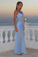 Cassie Glitter Mesh Maxi Dress