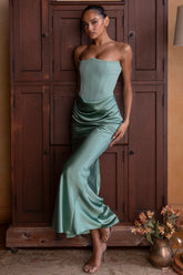 Jade Strapless Corset Maxi Dress