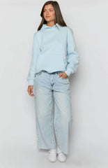 AmbreCloset Light Blue Star Hoodie