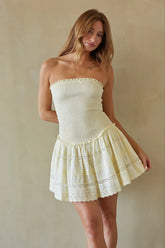 Hallie Smocked Mini Dress
