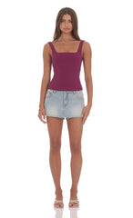 Back Bow Top in Magenta