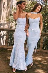 Bluebell Fluted Hem Maxi Skirt