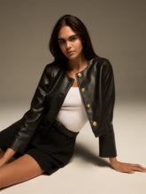Dessa Vegan Leather Cropped Jacket