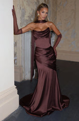 Kensington Maxi Dress - Plum Brown