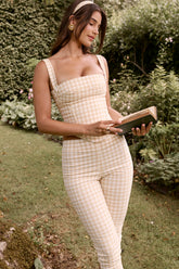 Gingerbread Gingham Capri Trousers