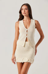Taimi Crochet Sweater Vest