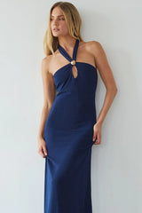 Ragen Keyhole Halter Maxi Dress