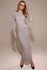 Light Grey Bodycon Maxi Dress
