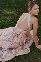 Pink Floaty Chiffon Midi Sundress