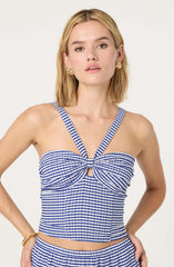 Gingham Sweetheart Crop Top