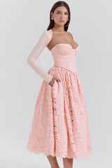 Ballerina Pink Lace Corset, Skirt And Bolero