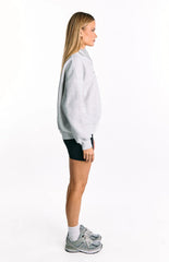 Yazmin Grey Marl Quater Zip Jumper
