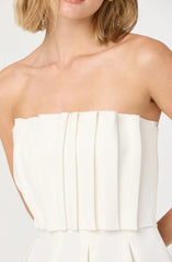 Clemira Pleated Strapless Top