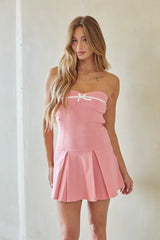 Loren Bow Fit and Flare Mini Dress