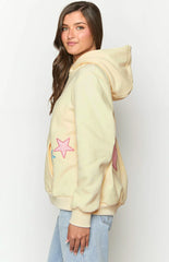 AmbreCloset Cream Star Hoodie