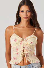 Islah Floral Tie-Front Top