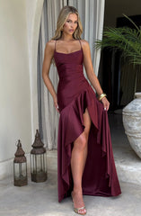 Samira Maxi Dress - Cherry Lacquer