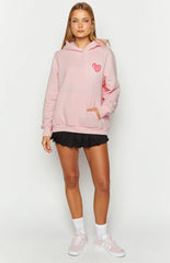 AmbreCloset Pink Lovey Bubble Hoodie