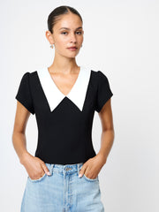 Azra Oversized Collar Top