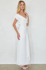 Dorit Mesh Tie Waist Maxi Dress