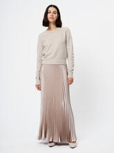 Marielle Metallic Satin Maxi Skirt