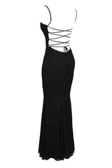 Black Lace Maxi Dress