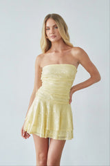 Nylah Drop Waist Sequin Mini Dress