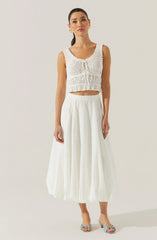 Kissel Eyelet Bubble Maxi Skirt