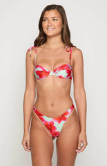 9.0 Swim Bianca Green Floral Bikini Bottoms