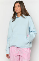 AmbreCloset Light Blue Star Hoodie