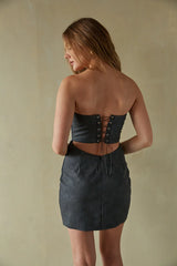 Royce Faux Leather Mini Dress