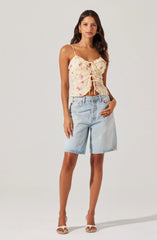 Islah Floral Tie-Front Top