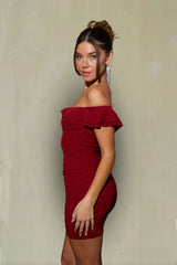 Dahlia Off the Shoulder Ruffle Mini Dress