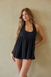 Dakota Halter Babydoll Romper