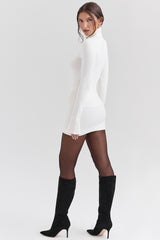 Ivory Cashmere Mini Skirt