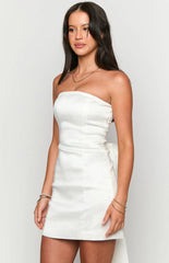 Frosting White Strapless Mini Dress