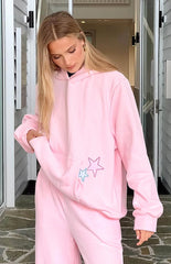 AmbreCloset Pink Star Hoodie