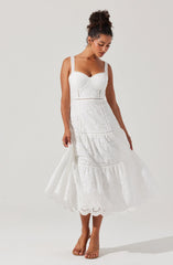 Pellagia Eyelet Midi Dress