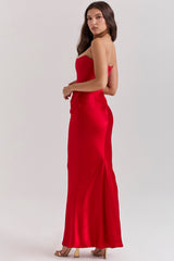 Scarlet Strapless Corset Maxi Dress