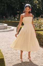 Sunny Pleated Midi Dress