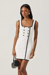 Contrast Trim Knit Mini Dress