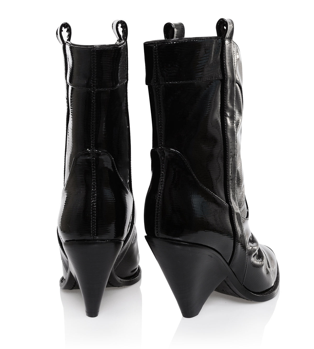 Black Low Calf Cowboy Boot