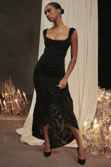 Black Floral Maxi Dress