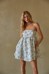 Bella Strapless Babydoll Mini Dress