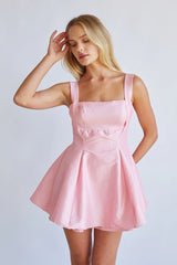 Daisy Square Neck Babydoll Mini Dress