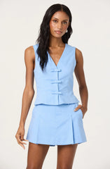 Bow Front V-Neck Top