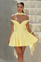 Marla Mini Dress - Lemon