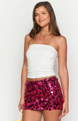 Emiko Pink Sequin Mini Skirt